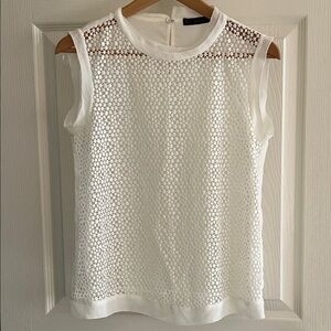 Zara Elegant White Sleeveless Top